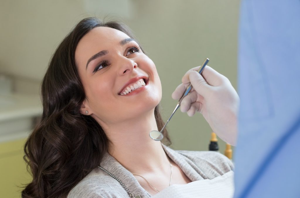 smiling dental patient