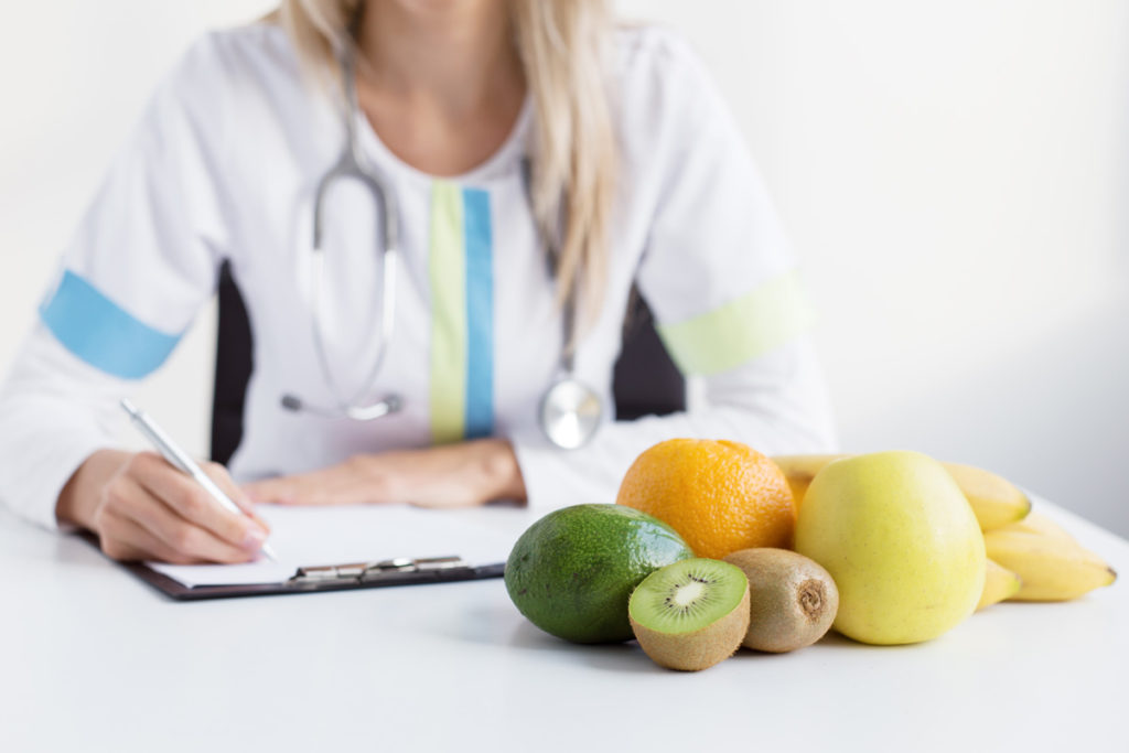 nutritious food in front of doctor