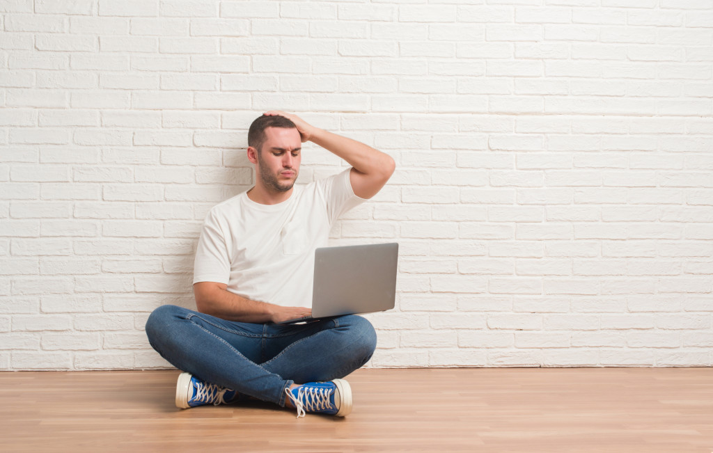 a stressed person