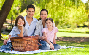 family having a picnic