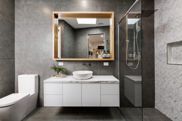 modern styled bathroom