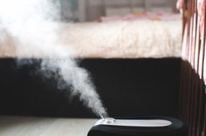 A humidifier being used at home
